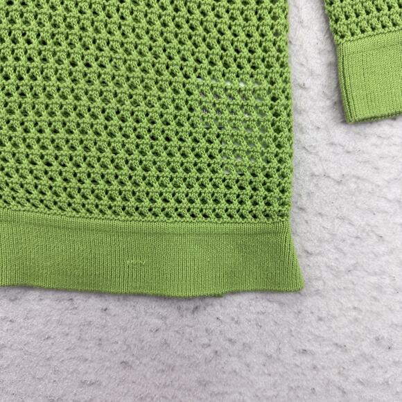 Jones Studio Cardigan Womens XL Green Open Front Sweater 3/4 Sleeve Lightweight - Picture 5 of 11